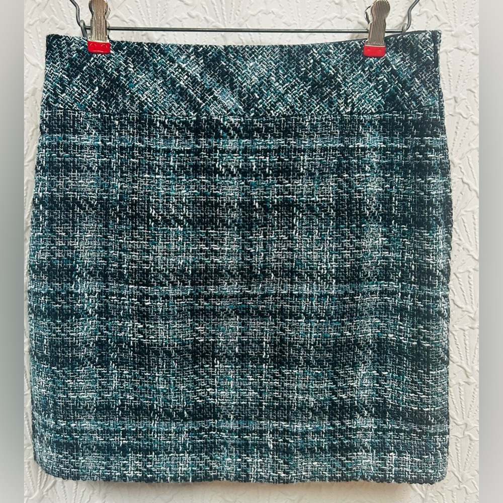 LOFT Tweed Pencil Skirt - Black and Blue